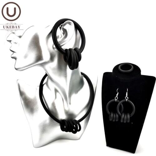 UKEBAY New Choker Necklaces Korean Style Jewelry Set Women Circle Accessories Gothic Jewellery A Set Gifts Charm Bangles Gifts