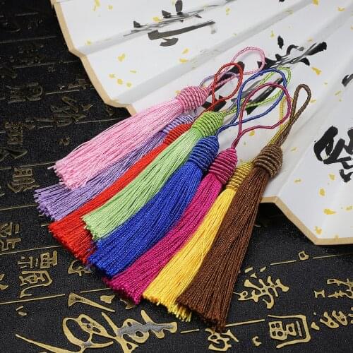 10Pcs/Pack mix color 15cm Hanging rope Silk Tassels fringe sewing bang trim key tassels for DIY Embellish curtain accessories
