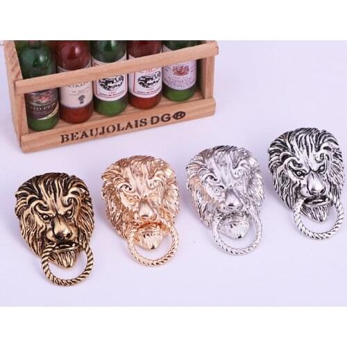 Women Men Vintage Animal Lion Head Brooch Crystal Crown Lapel Pin For Men And Women Suit Shirt Collar Pins Brooches Jewelry