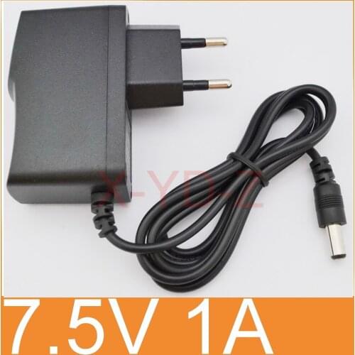500PCS High quality AC 100V-240V Converter Switching power adapter DC7.5V 1A 1000mA Supply EU Plug DC 5.5mm x 2.1mm