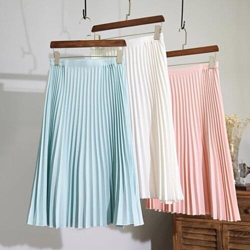 BeeHouse black woman skirts jupe femme faldas mujer saias longue femme pink falda plisada white pleated skirt spodnica damska