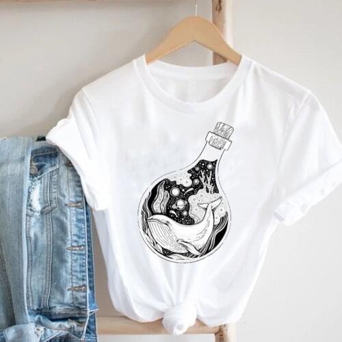 Women Casual 90s Space Universe Ladies Style Clothing Ladies Girl Fashion Clothes Print Tee Top Tshirt Female Graphic T-shirt