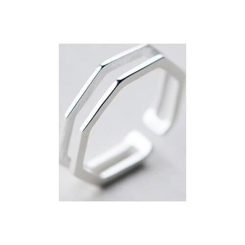 Punk Hexagon Rings For Women Girls Fashion Irregular Finger Rings Gift 2021 Female Jewelry Party