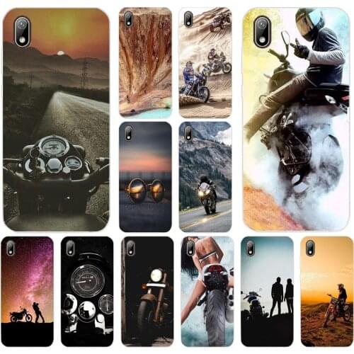 101AA Handsome motorcycle Silicone TPU Protective Cover Phone Case On Case For Huawei Y5 Y6 Y7 Prime 2019 Case Soft