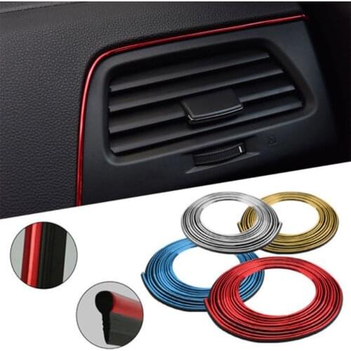 5M Car Styling Sticker Universal DIY Flexible Interior Decoration Moulding Trim Strips For Car Central Control and Door Decorate