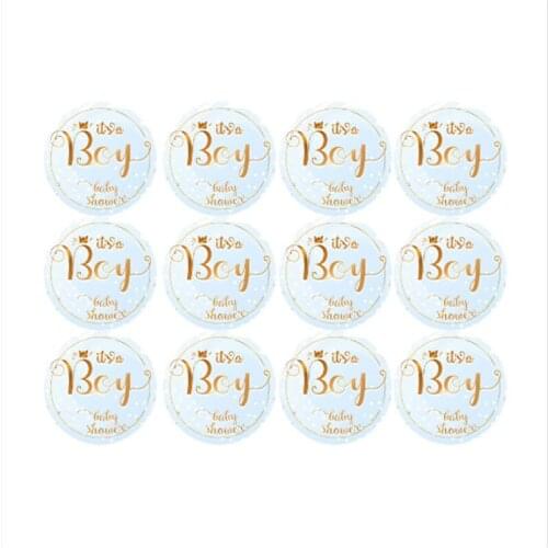 60pcs/set Baby Shower Golden Boy/girl Gender Revealing Tips Seal Sticker Birthday Party Decorations Kids Party Decoration Gift-C