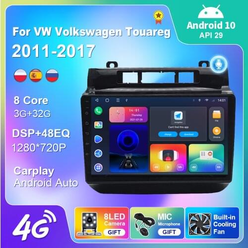 Car Multimedia Video Player For VW Volkswagen Touareg 2011-2017 Navigation GPS Stereo Audio Carplay Reverse Camera WIFI No 2 Din