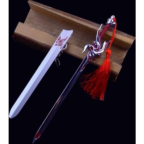 Anime Game King Glory Peripheral Alloy Sword Keychain Anime Weapon Model Weapon Decoration Childrens Toy Gift