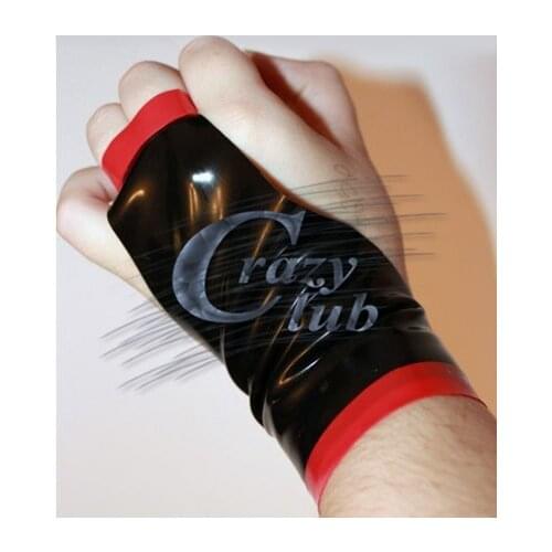 Crazy club_New arrival Gloves with clip and ring fingers of two contrasting colors latex adult glove-style wrist hand glove Sale