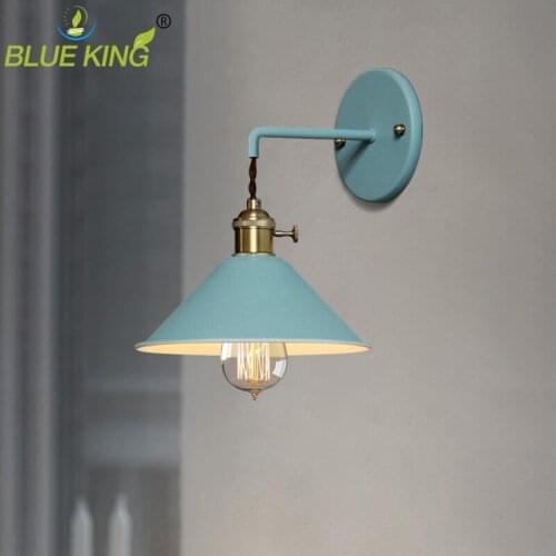 Colorful Macarons Iron Wall Lamps Creative Bedroom Wall Corridor Aisle Staircase Wall lamp Simple Living room Light