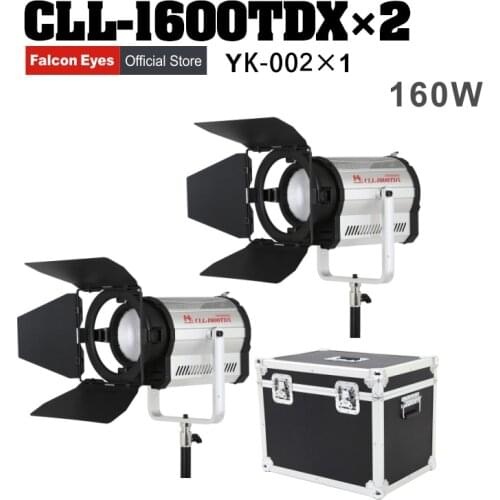 FalconEyes LED Studio Video Fotografia Lamp 160W Bi-Color DMX System Continuous Lighting For Movie/Stage With Box Free Shipping
