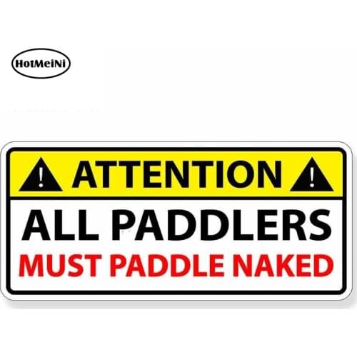 HotMeiNi 13cm x 6cm Car Stickers Paddle Naked Sticker Boat Kayak Canoe Paddle Board SUP Yak Cup Car Window Decal Graphic