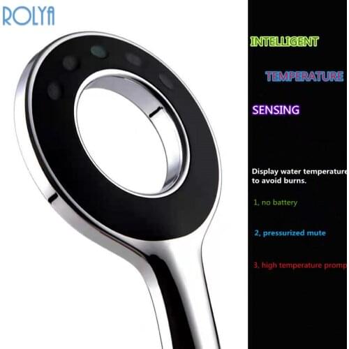 Intelligent Hand Shower Shower Shower Head Pressurized Nozzle Shower Head Temperature Display Personality Ring Shower Head