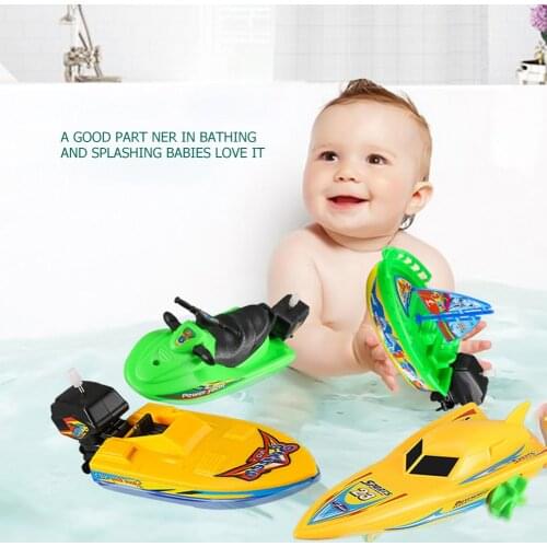 1Pc Speed Boat Ship Wind Up Toy Classic Clockwork Toys Winter Shower Bath Toys Children Boys Float In Water Kids Toys Gifts#38