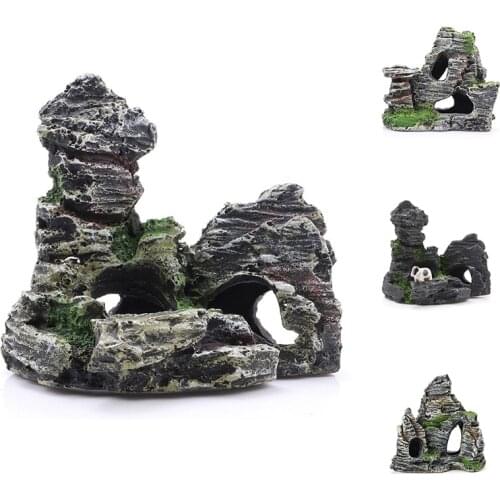 Creative Resin Rockery Ornaments For Fish Tank Decoration Landscaping Simulation Fairy Garden Decor Craft DIY Accessories