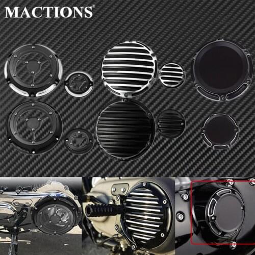 Motorcycle CNC 6 Holes Derby Cover Timing Timer Cover Aluminum For Harley Sportster 883 1200 XL 72 Custom Nightster 2004-2017