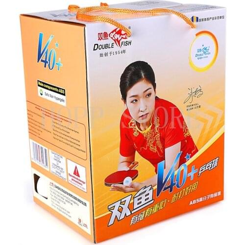 100 balls Double Fish V40+ 1-Star ABS New Plastic seamed training Doublefish Table Tennis balls ping pong ball