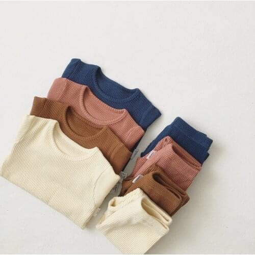 Clothes 2019 new100% cotton children two pieces sets babys autumn baby girl knit set