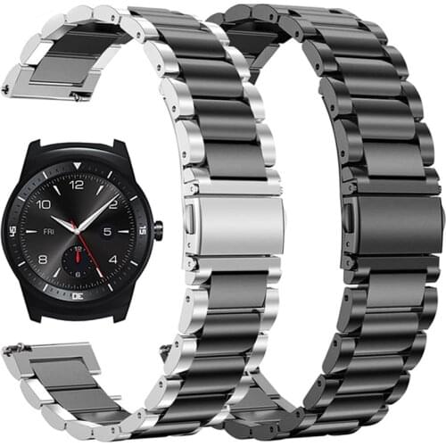 22MM Stainless Steel Strap For LG G Watch W100/R W110 /Urbane W150 Asus ZenWatch 1 2 Men Smart Bracelet Wrist Quick Release Band