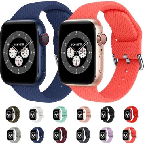 Silicone strap for Apple Watch band 6/SE/5/4/3/2/1 strap for iWatch Sport band soft breathable replacement 38/42/40/44mm