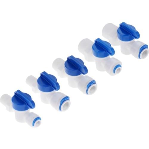 RO Water Straight 1/4" 3/8" OD Hose 1/4"3/8" 1/2" BSP Male Thread Quick Connect Fittings Ball Valve Reveser Osmosis Fitting