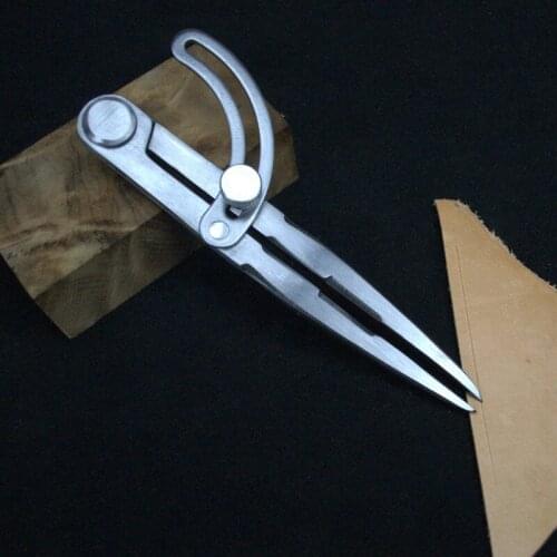 Handmade leather scribe,edge trimmer pitch gauge,leather craft tool