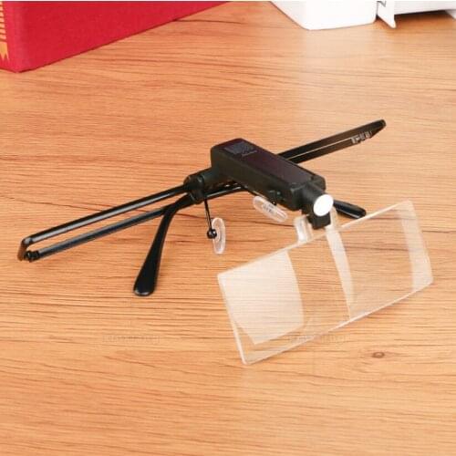 1.5X 2.5X 3.5X Magnifying Glass Maintenance of Circuit Board Clock Instruments LED Light Glasses Appreciation Tool Magnifier