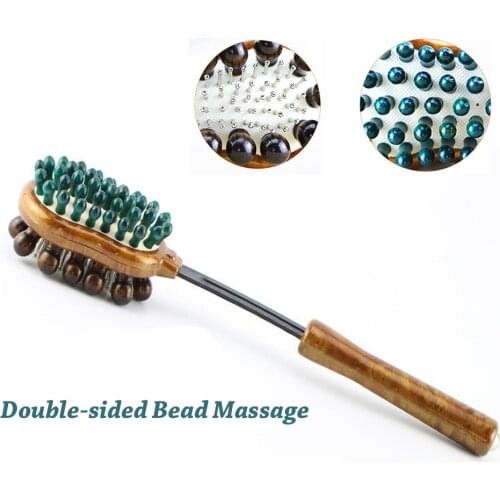 Back Knock Massage Hammer Stick Handle Wood Back Scratcher Massager Stick Stress Fatigue Relief Body Health Reflexology Tools