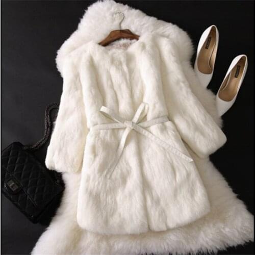 2019 Fashion Women Fur Coat Winter Rabbit Fur Coat New Product Thickening Keep Warm Winter jacket Quality Assurance D190828