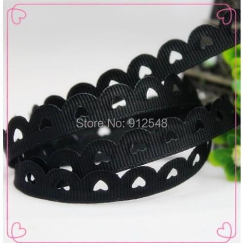 1411152,hot sale 10mm hollow Flowers solid Grosgrain ribbon, DIY handmade materials,Clothing accessories,Gift Wrapping