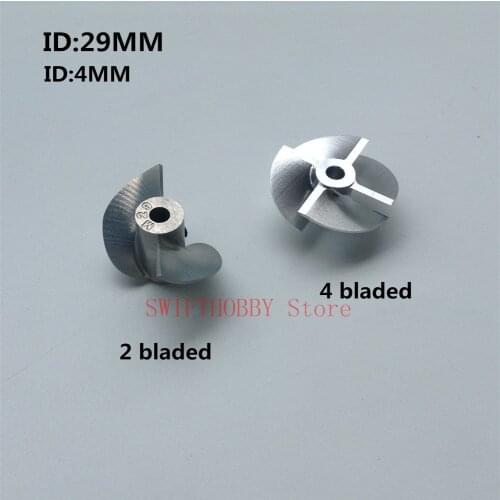 2 bladed 4 bladed 29mm CNC propeller Speed Boat Water Jet Pump Injector Water Thruster for RC Boats Turbo Jet Part