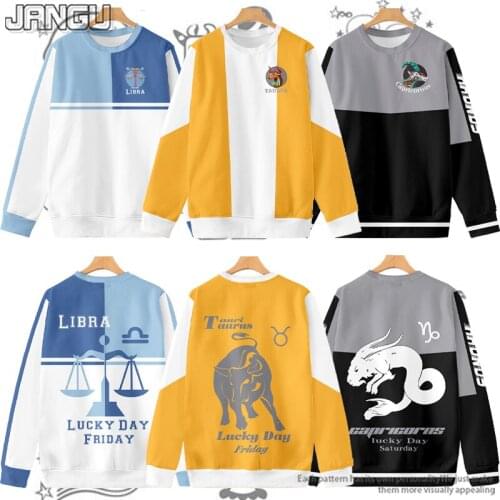 2021 New Arrival 12 constellations Cancer ins 3D Fashion lion Aries young men and women couples hooded sweater jacket Clothes