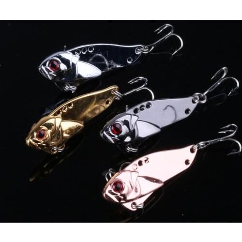 4Pcs Metal Vibration Fishing Lure 5cm 10.8g Hard Plastic VIB Lures Swimbait Artificial Bait Sea Fishing Lures Fishing Tackles