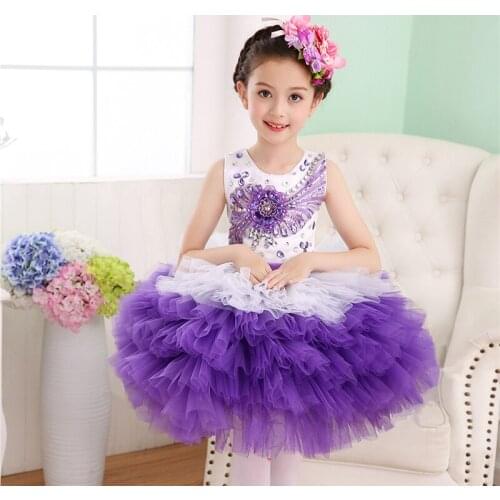 Promotion Cute Girls Ballet Dress Children Ballet dance patchwork