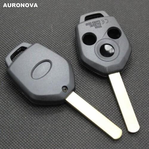 AURONOVA New Replace Key Shell for Subaru Xv Forester Legacy Outback 3 Buttons Remote Car Key Case With Uncut Blade Type 1