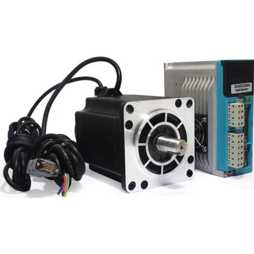 12Nm Nema34 Closed Loop Stepper Motor Driver 3Phase 220VAC 2000RPM 86mm 86 Hybird Encoder AC 3ph Easy Servo Motor Drive Kits