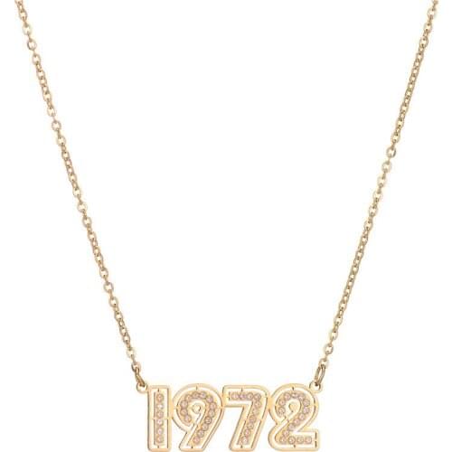 DUOYING Customized Years Necklace Personalized Pendant Necklace Stainless Steel Gold&Sliver Neck lace For Custom Creative Gifts