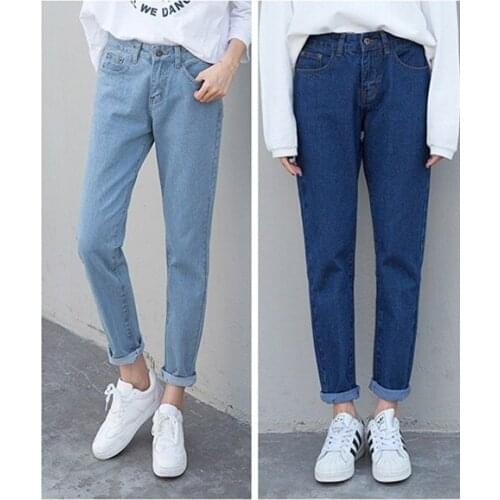 Basic Denim Jeans Classic 4 Season Women High Waist Jeans Vintage Mom Style Pencil Jeans High Quality Cowboy Denim Pants