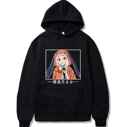 Kakegurui Runa Yomozuki Hoodies Anime Long Sleeved Pullovers Anime Tops Sweatshirt Women