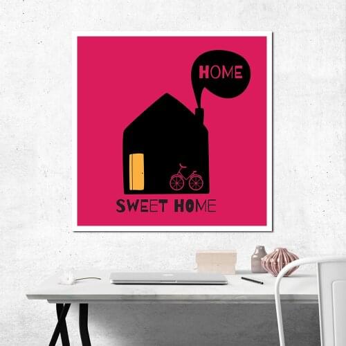 The Sweet Home Quote Pictures Living Room Square Sizes Wall Art Decor No Frame Poster Oil Painting Decoration