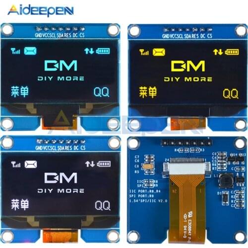 1.54 inch SSD1309 OLED Display Module 128x64 SPI IIC I2C Interface OLED Screen Board 3.3-5V Compatible With SSD1306 For Arduino
