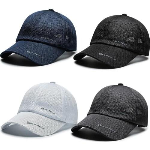Mens Spring And Summer New Sunscreen And Sunscreen Mesh Baseball Cap Middle-aged And Elderly Outdoor Sports Breathable Cap