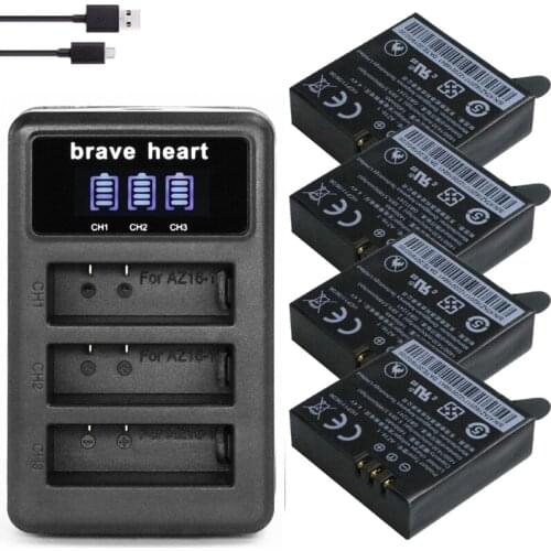 Original For Xiaomi Yi II yi 4k 4k+ Battery az16-1 az16-2 battery + LCD Charger for Xiaoyi Yi Lite YI 360 VR Action Camera