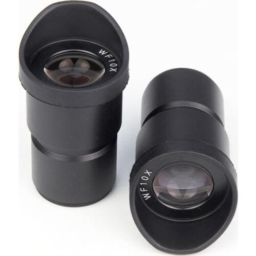 Pair Stereo Microscope Eyepiece 30.5mm Mounting 10X Wide Angle Eyepiece with Eyecups