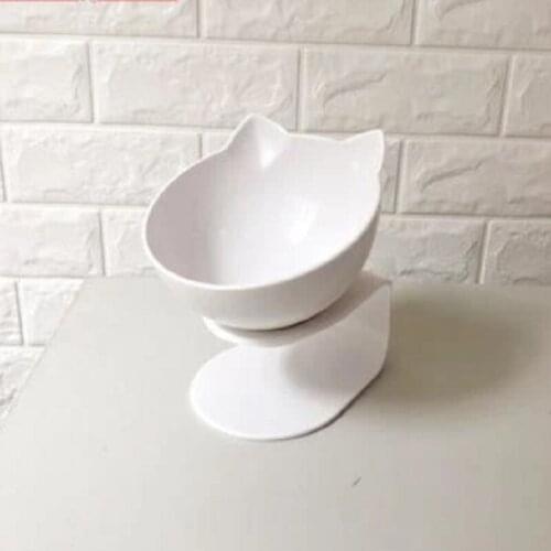 JOYLIVE Transparent Dog Bowl With Cervical Protection Non-slip Bowl And Cat Bowl Double Blasting Cat Bowl