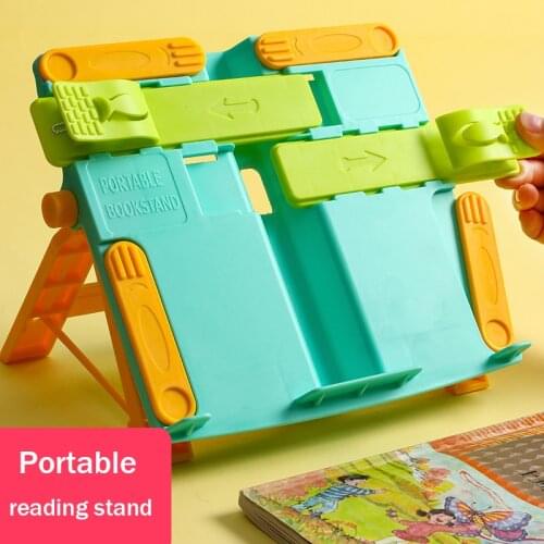 Adjustable Bookshelf Reading Shelves Student Childrens Book Clips Books Relying On Bookshelf Bookends School Office Accessories