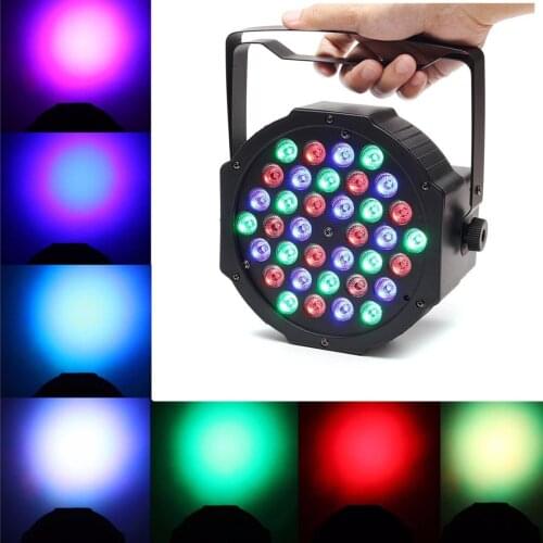 Stage Light 36W 36 LED RGB Par Light DMX512 Master Slave LED Flat DJ Equipment Controller Discos KTV Music Light