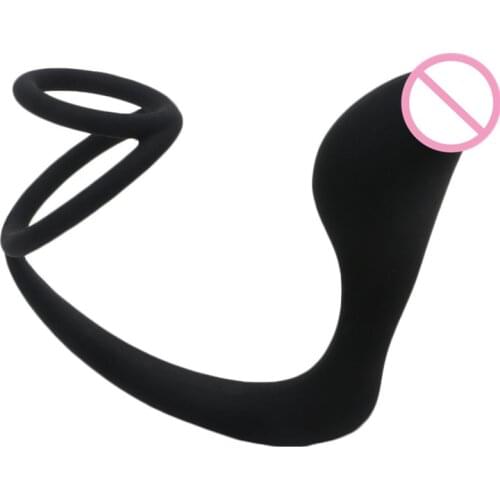 Silicone Anal Prostate Massager G Spot Anal Sex Toys Vibrator Cock Ring Sex Toys for Men & Gay Masturbator Penis Ring