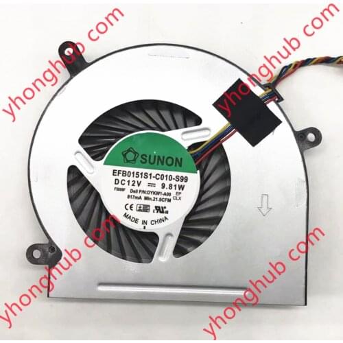 SUNON EFB0151S1-C010-S99 DC 12V 9.81W 4-wire Server Laptop Cooling Fan