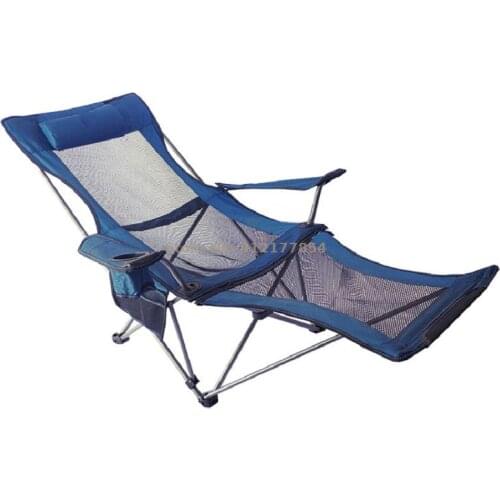 Outdoor Folding Chair Dual Purpose Reclining Chair Portable Back Rest Bed Beach Camping Chair Fishing Chair Hospital Nursing Bed